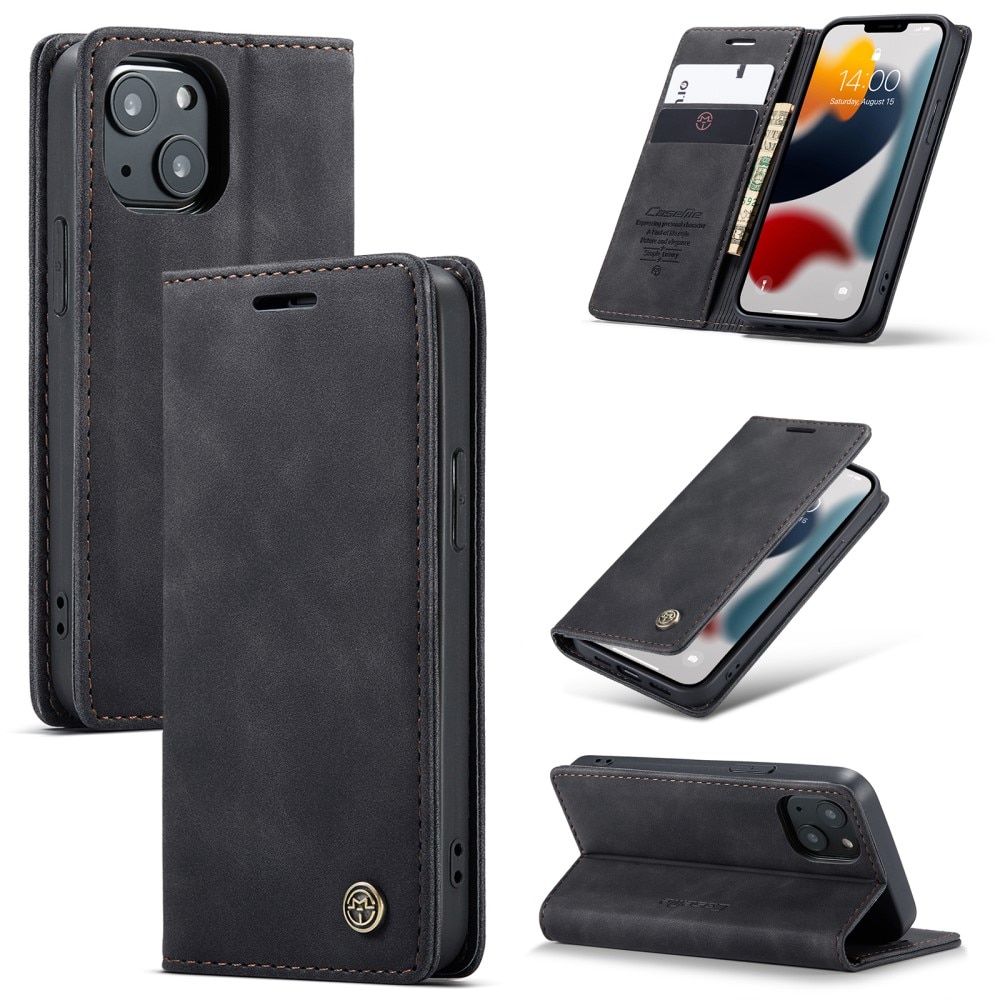 Slim Plånboksfodral iPhone 13 Mini Svart