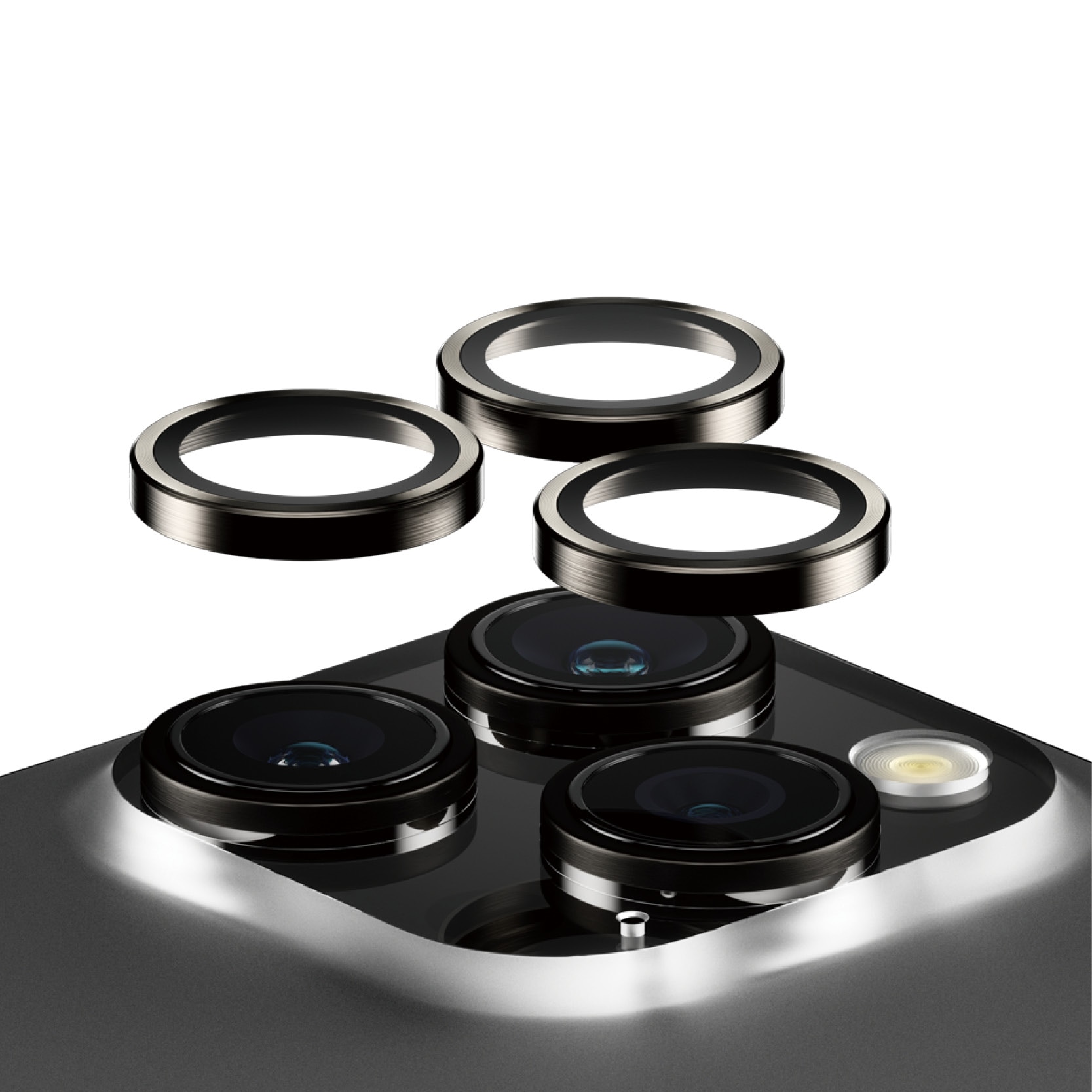 iPhone 15 Pro Max Hoops Camera Lens Protector Svart