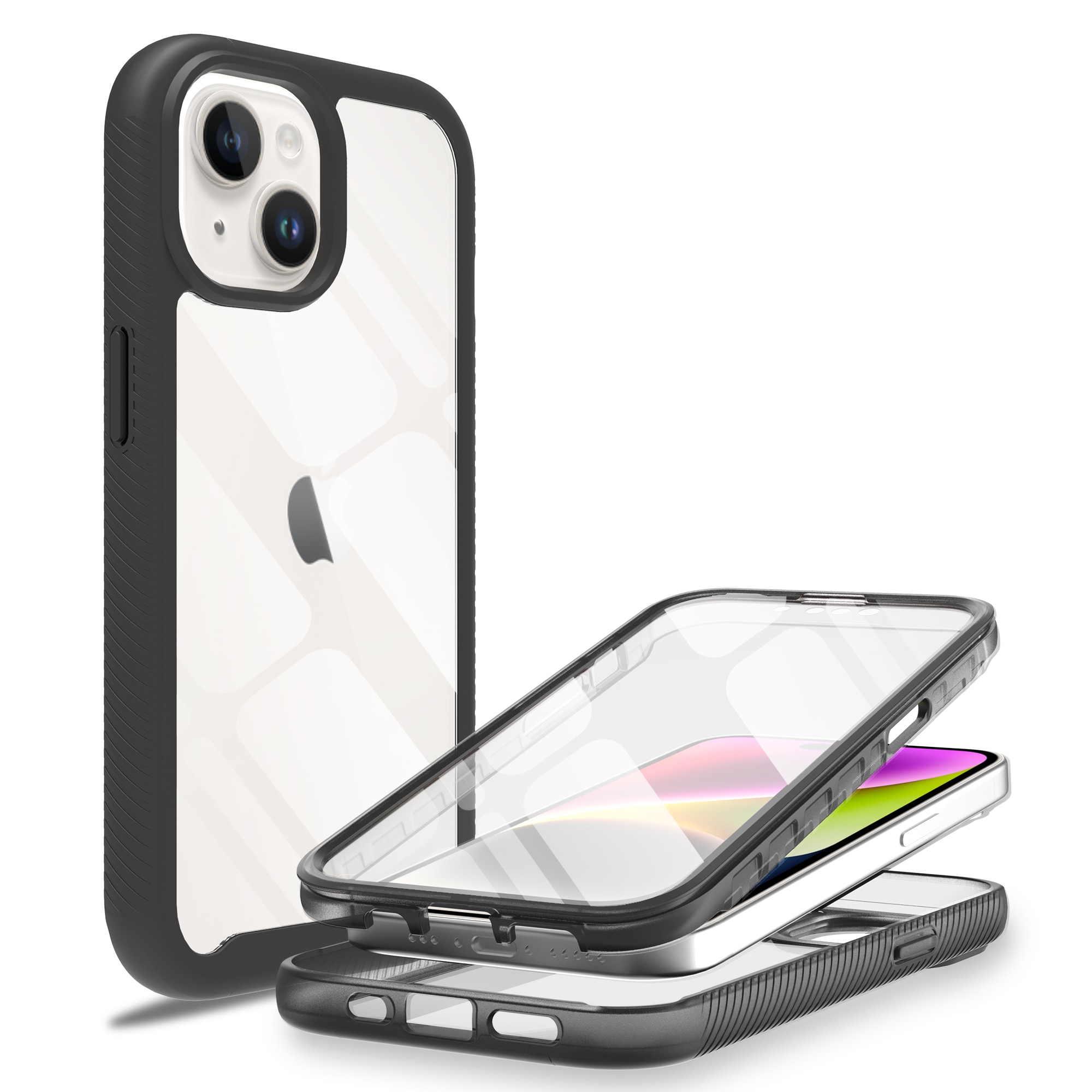 Full Protection Case iPhone 15 Plus Svart