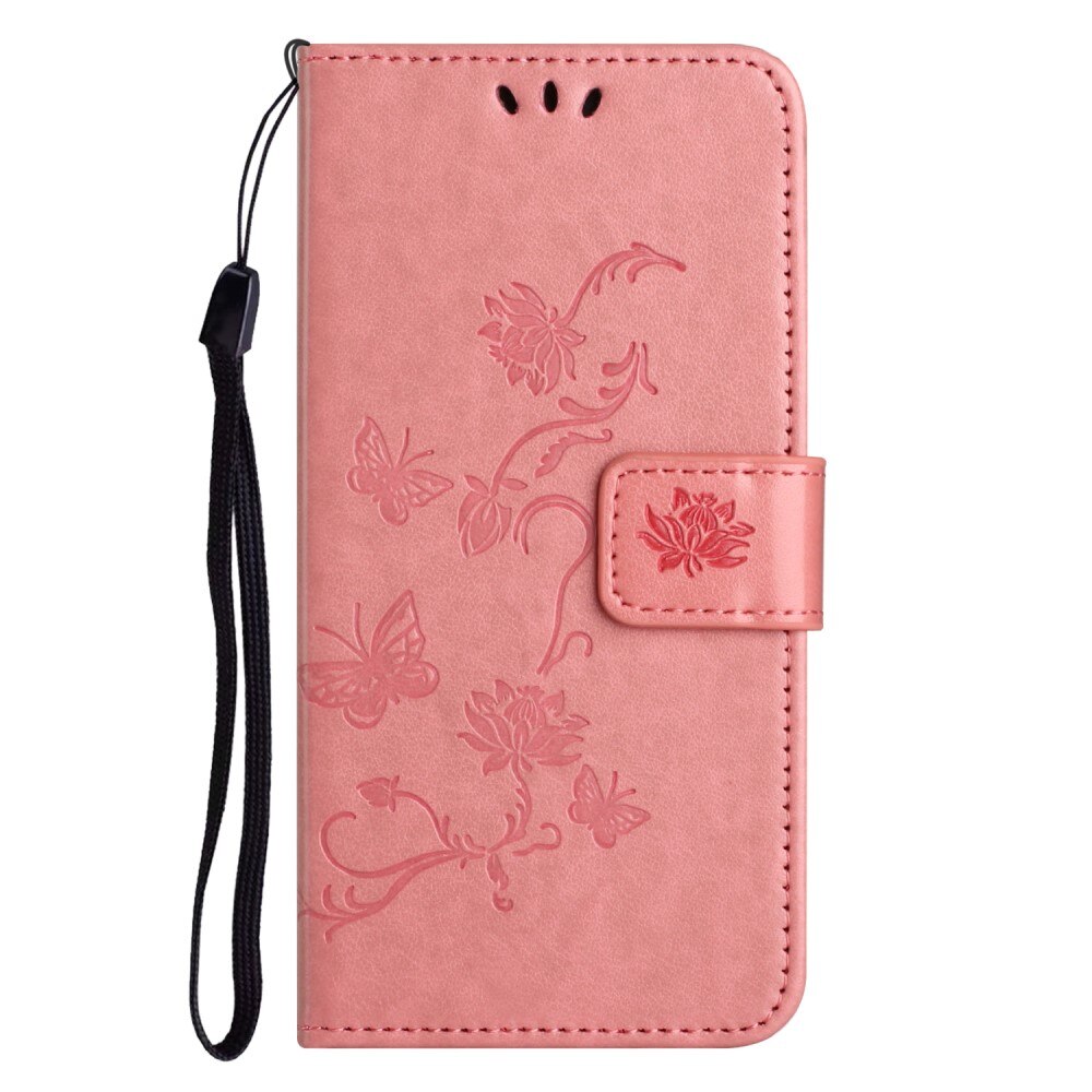 Läderfodral Fjärilar Samsung Galaxy A16 Rosa