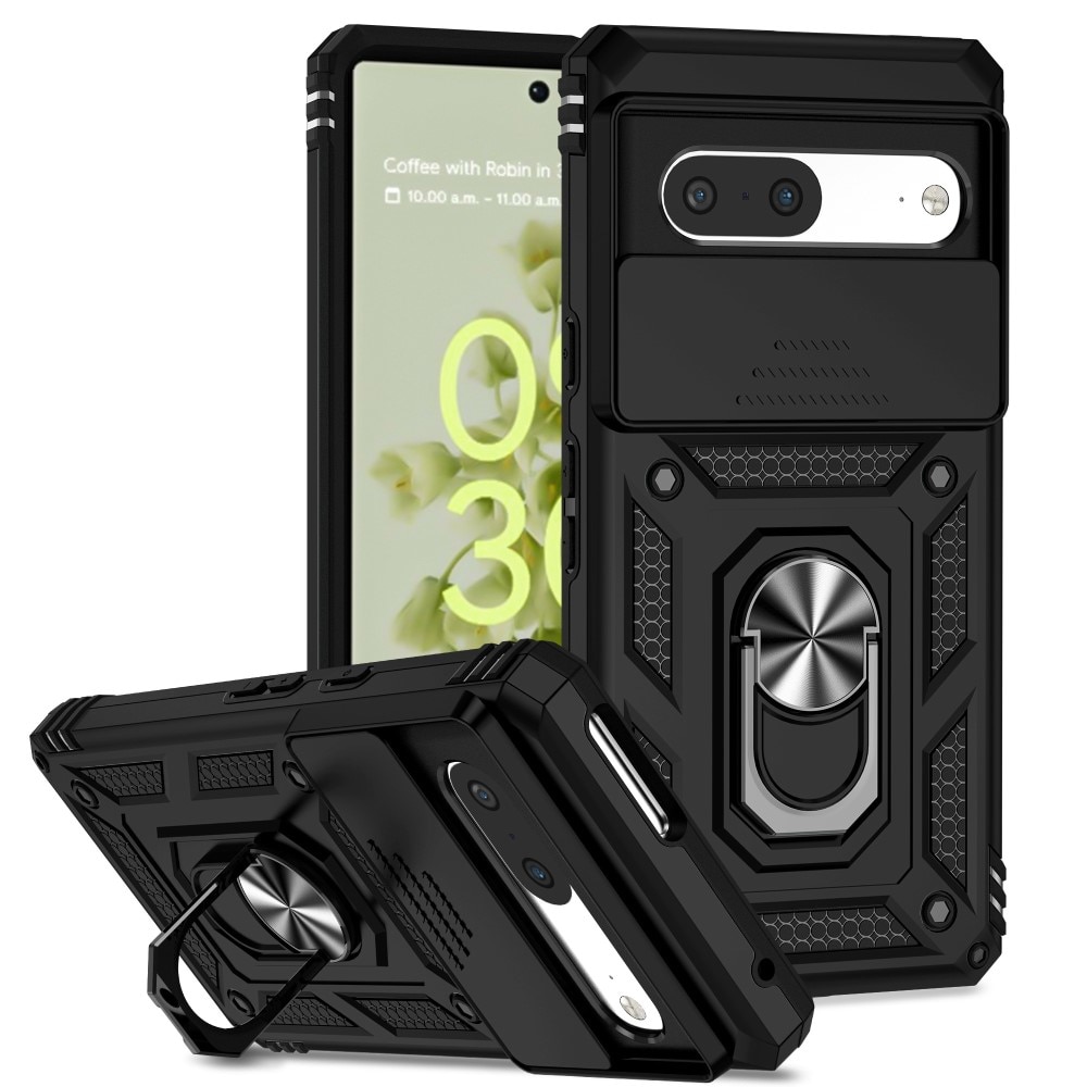 Hybridskal Ring + Kameraskydd Google Pixel 7a Svart