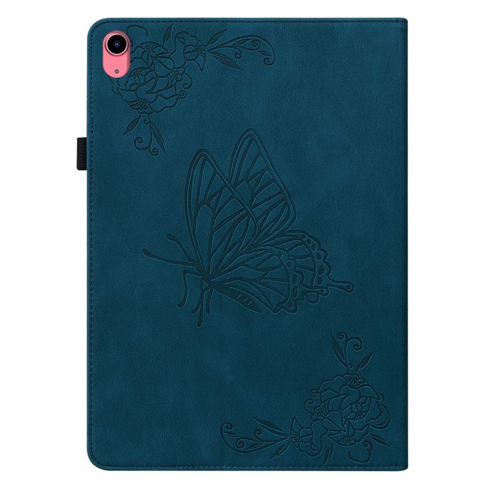 Läderfodral Fjärilar Apple iPad 11 11th Gen (2025) Blå