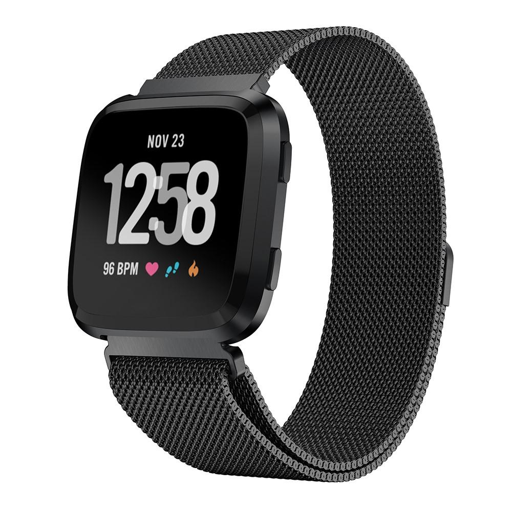 Armband Milanese Fitbit Versa 2/Versa Svart