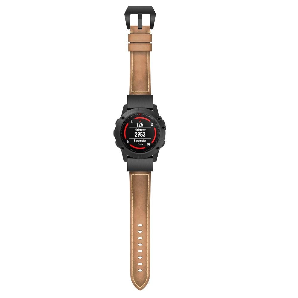 Läderarmband Garmin Forerunner 945 Brun