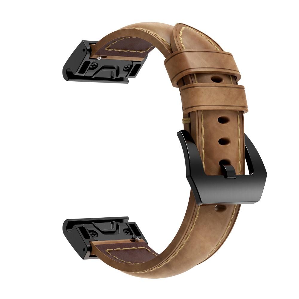 Läderarmband Garmin Approach S70 42mm Brun