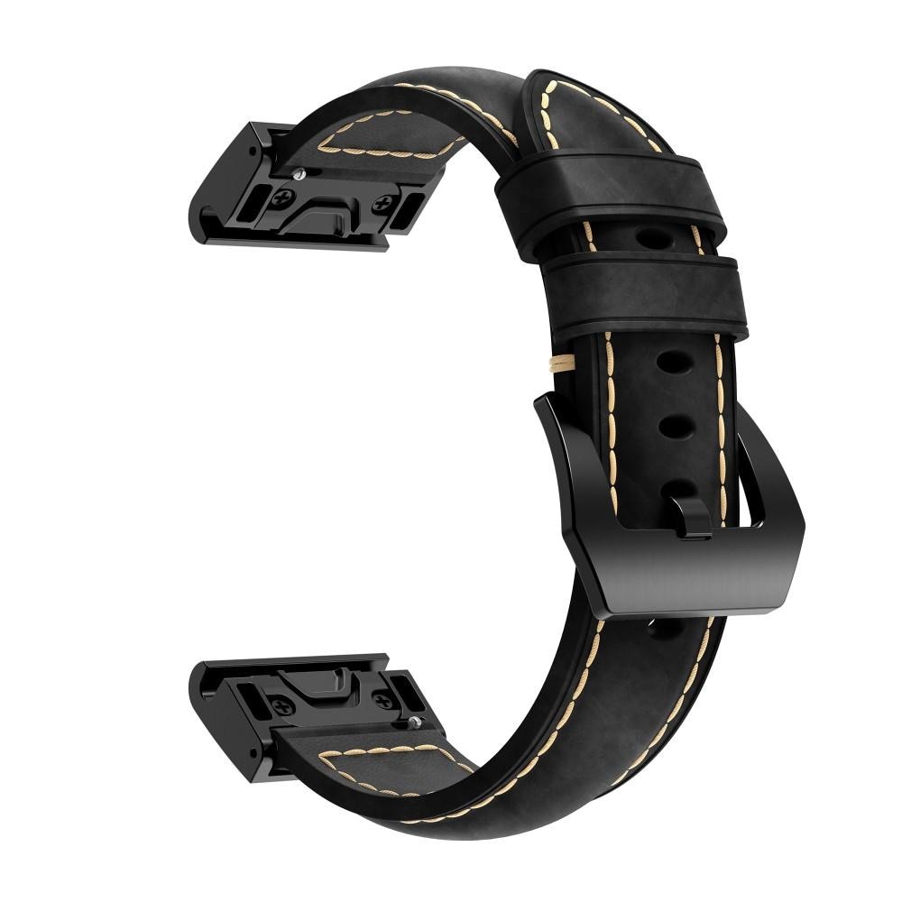 Läderarmband Garmin Approach S70 42mm Svart