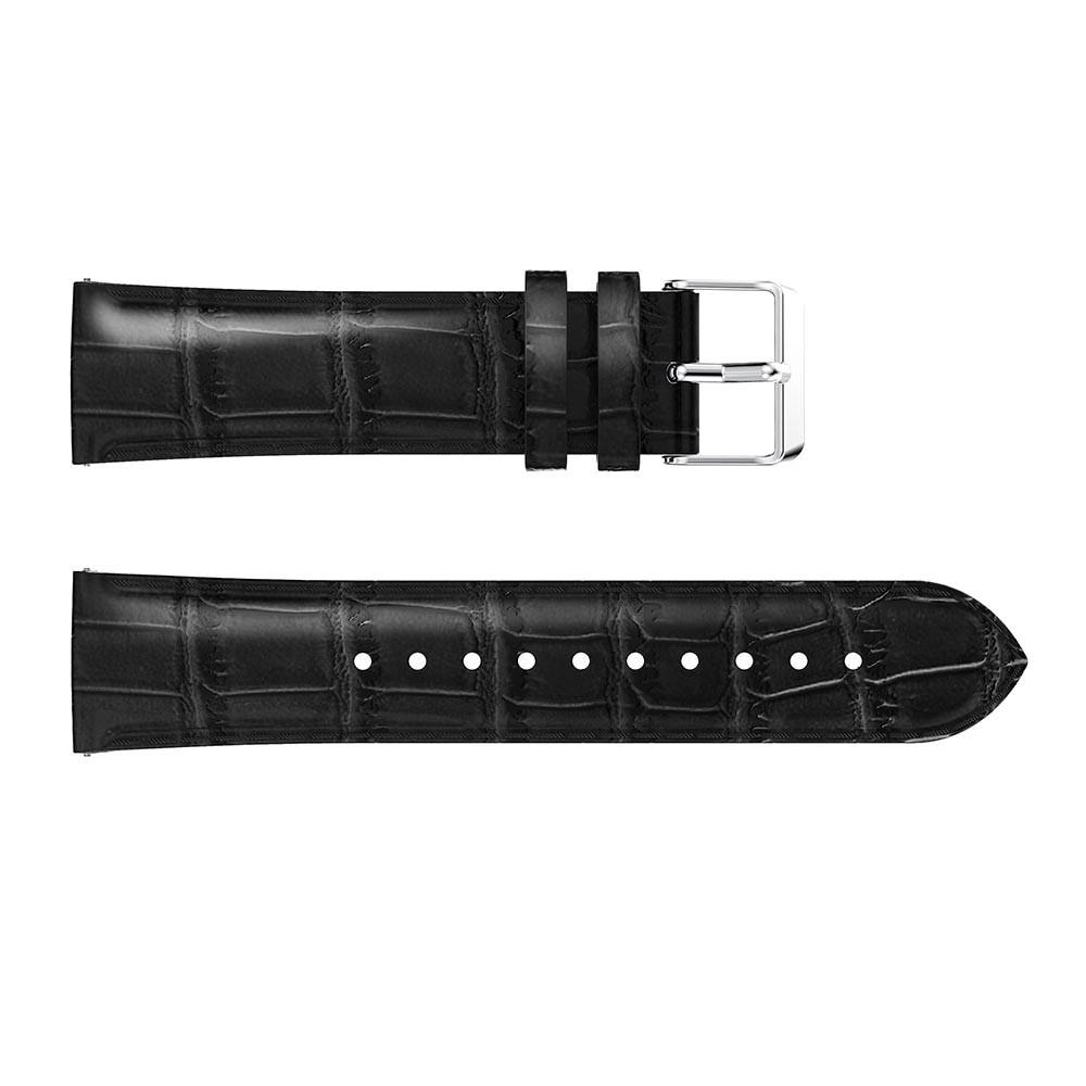 Läderarmband Krokodil Garmin Forerunner 55 svart