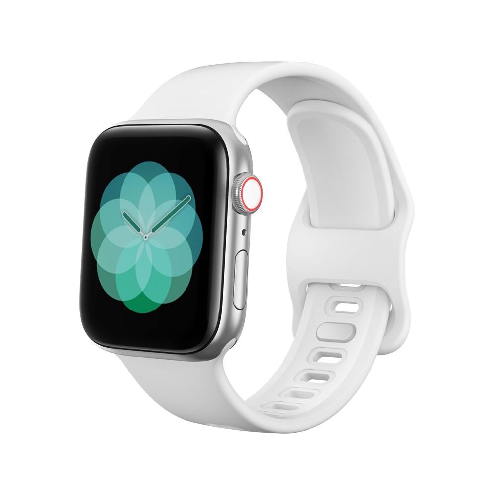 Silikonarmband Apple Watch SE 44mm Vit